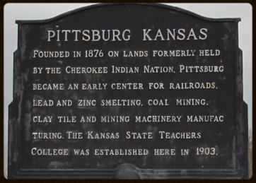 Pittsburg Kansas historical marker